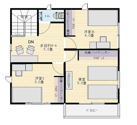 premake 2階間取り